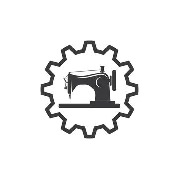 Sewing machine gear  icon vector Illustrazione stock