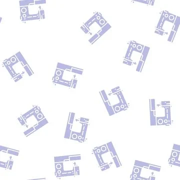 Sewing machine glyph seamless pattern イラスト素材