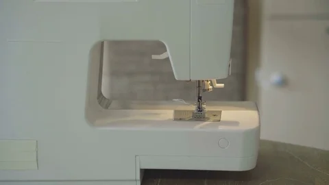 Sewing machine at home Stock Footage 73917835