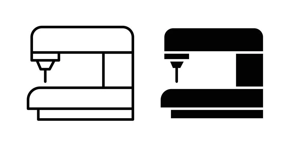 Sewing machine icon bundle for website design projects Stock Illustration