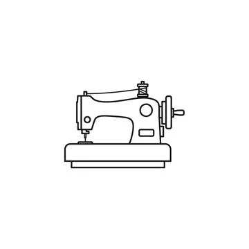 Sewing machine icon, classic design, tailoring and craft Stock Illustration