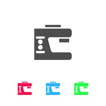 Sewing machine icon flat Stock Illustration