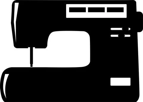 Sewing Machine Icon in flat style. Vector Illustration Stock Illustration