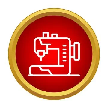 Sewing machine icon illustrating tailoring and fashion craft Illustrazione stock
