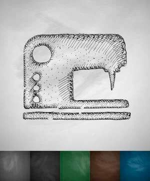 Sewing machine icon Illustrazione stock