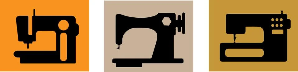 Sewing machine icon isolated on background Stock Illustration