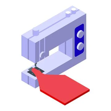 Sewing machine icon isometric vector. Sew needle Stock Illustration
