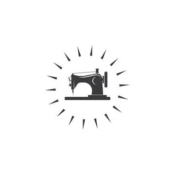 Sewing machine icon logo vector Illustrazione stock