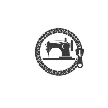 Sewing machine icon logo vector Illustrazione stock