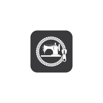 Sewing machine icon logo vector Stock Illustration