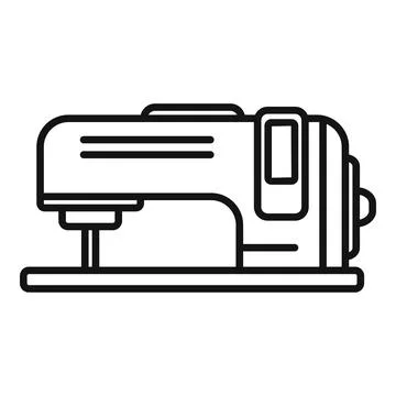 Sewing machine icon outline vector. Cotton plant Illustrazione stock