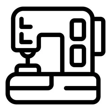 Sewing machine icon representing dressmaking and fashion design Stock Illustration