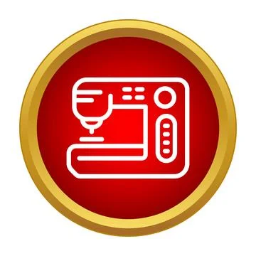 Sewing machine icon representing tailoring and fashion design Stock Illustration