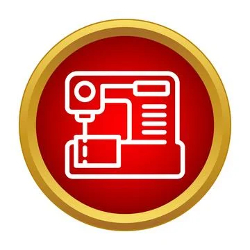 Sewing machine icon symbolizing tailoring and textile industry Stock Illustration