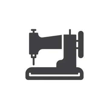 Sewing machine icon vector, filled flat sign, solid pictogram Illustrazione stock