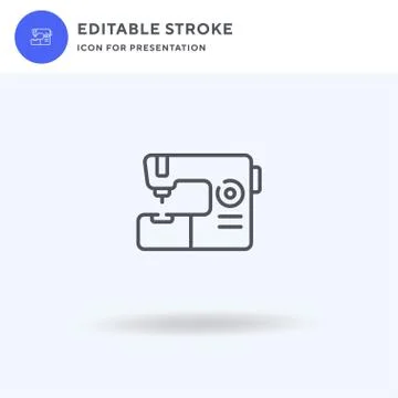 Sewing Machine icon vector, filled flat sign, solid pictogram isolated on white イラスト素材
