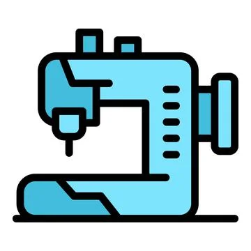 Sewing machine icon vector flat Illustrazione stock