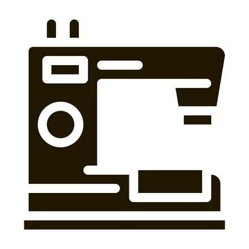 Sewing machine icon Vector Glyph Illustration Stock Illustration