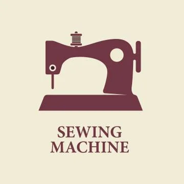 Sewing machine icon vector illustration sign Stock Illustration