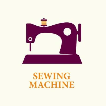 Sewing machine icon vector illustration sign Stock Illustration