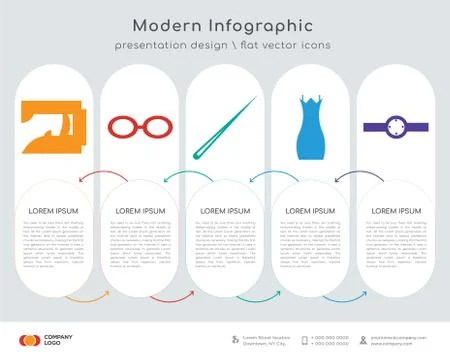 Sewing machine infographics design Stock Illustration