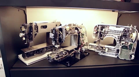 Sewing machine inside dolly shot Vídeos de archivo 50761308