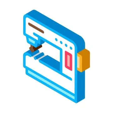 Sewing Machine isometric icon vector illustration Illustrazione stock