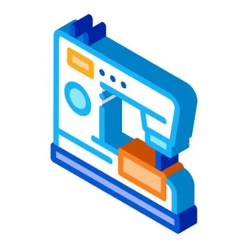 Sewing machine isometric icon vector illustration Illustrazione stock