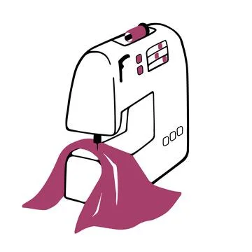 Sewing machine isometric vector logo Stock Illustration