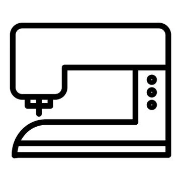 Sewing machine line icon. Needlework vector illustration isolated on white Stock Illustration