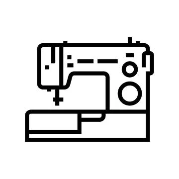 Sewing machine line icon vector illustration Stock Illustration