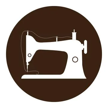 Sewing machine logo Stock Illustration