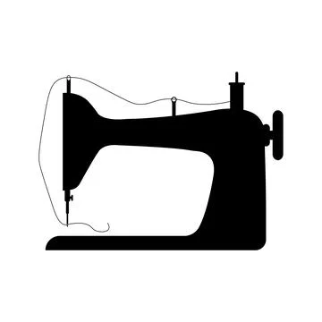 Sewing machine logo Stock Illustration