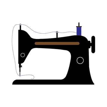 Sewing machine logo Illustrazione stock