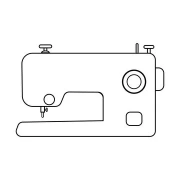 Sewing machine logo Stock Illustration