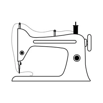 Sewing machine logo Stock Illustration