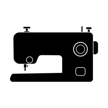 Sewing machine logo Stock Illustration