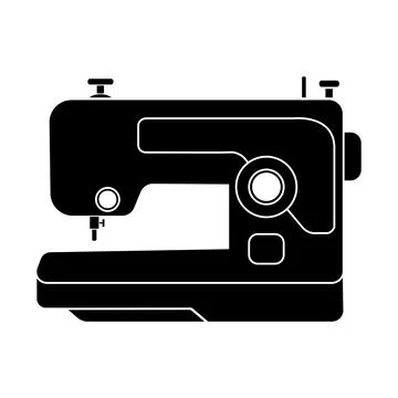 Sewing machine logo Stock Illustration