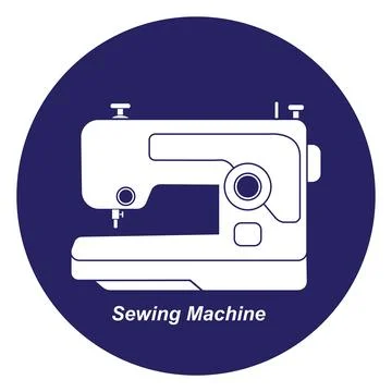 Sewing machine logo Stock Illustration