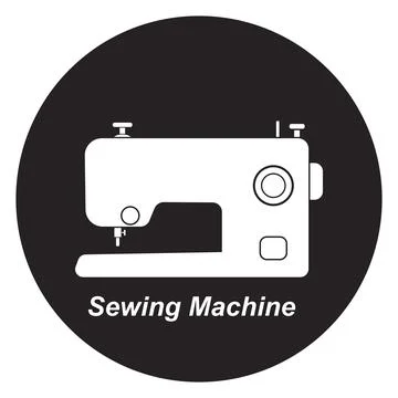 Sewing machine logo Stock Illustration