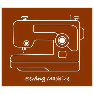 Sewing machine logo Stock Illustration