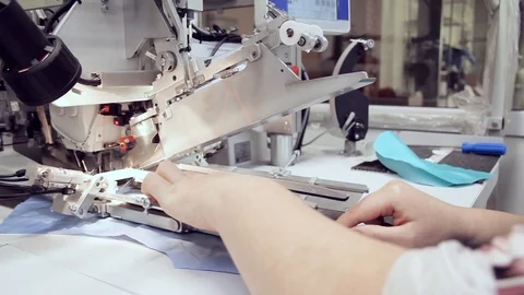 Sewing machine. Machine for sewing close-up. Automatic sewing machine. Stock Footage 118443530