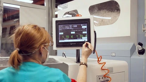 Sewing machine. Machine for sewing close-up. Automatic sewing machine. Stock Footage 118443546