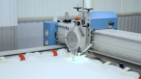 Sewing machine. Machine for sewing close-up. Automatic sewing machine. Stock Footage 118443555