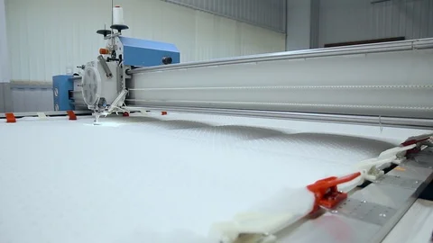 Sewing machine. Machine for sewing close-up. Automatic sewing machine. Stock Footage 118443560