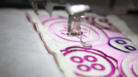 Sewing machine macro shot Video stock 50761312