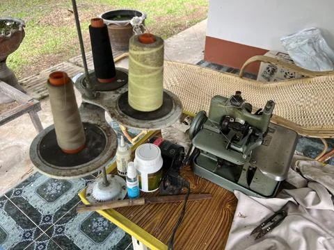 Sewing machine making, 16 June 2022 , Buriram province.	 写真素材