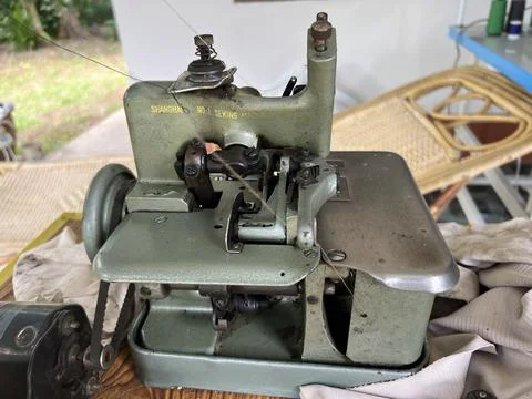 Sewing machine making, 16 June 2022 , Buriram province.	 스톡 사진