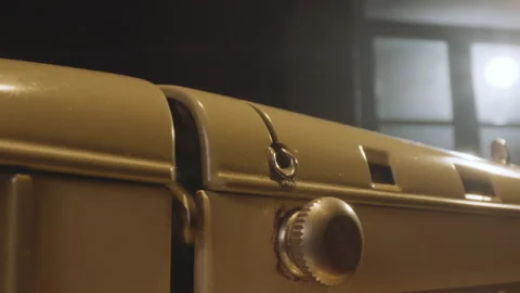 Sewing machine with moving mechanic item Stock Footage 220014256