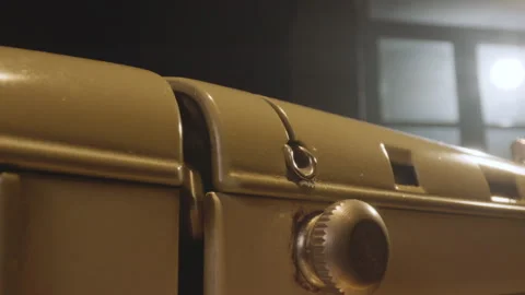 Sewing machine with moving mechanic item Stock Footage 220014411